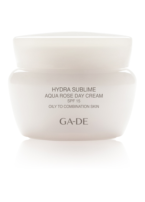 GA-DE увлажняющий дневной крем для жирного и комбинированного типа кожи с экстрактами розы HYDRA SUBLIME AQUE ROSE DAY CREAM SPF 15 #1240