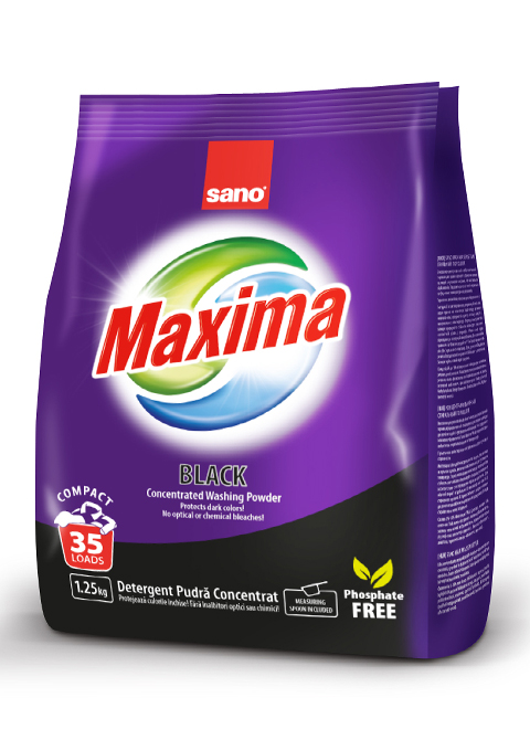 Sano Maxima стиральный порошок для темного и черного белья Black 1.25кг ...