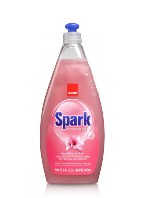 Sano Spark жидкое средство для мытья посуды Миндаль 700мл. #7290107280754