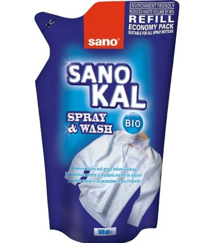 Sano Sanokal пятновыводитель для всех типов тканей. Запаска. 750 мл. #7290012823657