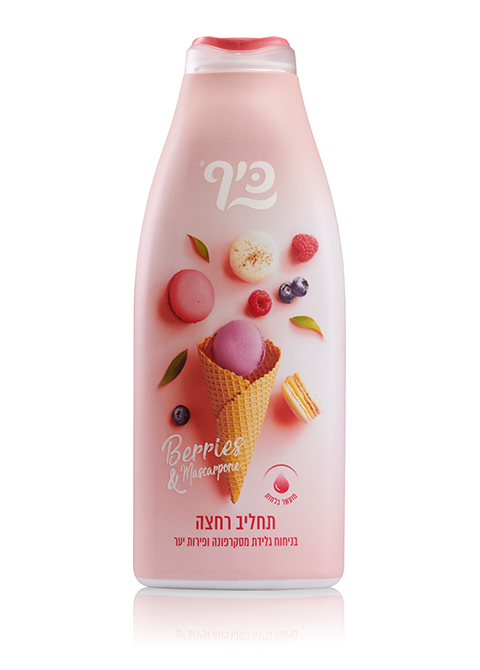 KEFF Berries & Mascarpone Ice Cream Body Wash Moisturizing Shower Milk увлажняющий крем-гель для душа Мороженое с ароматом  ягод и маскарпоне (700 ML)  #6014